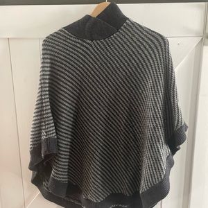 Gray Wool poncho